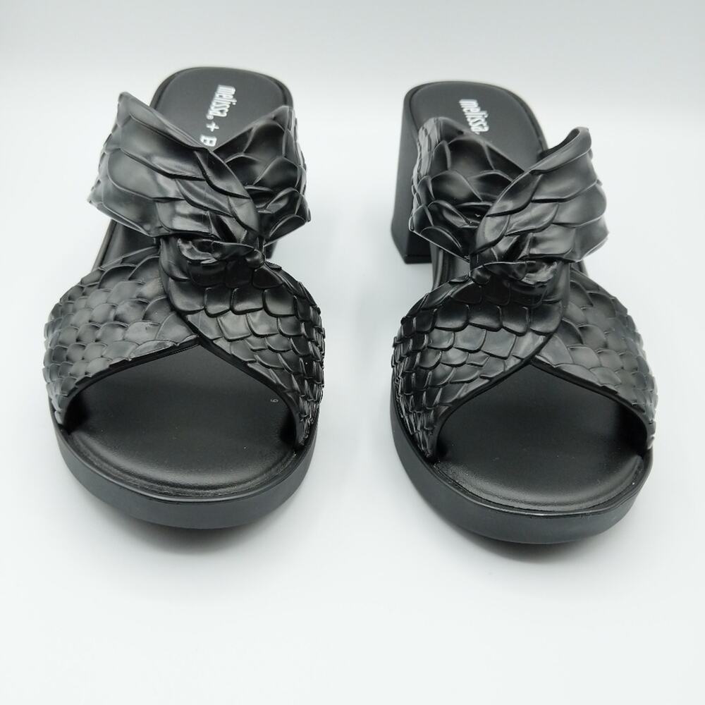 Baja East X Melissa Python Heel Open Toe Crisscro… - image 4